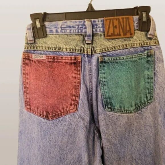 Zena vintage light wash tapered leg jeans size 5 inseam31.5 inches long - Picture 5 of 7